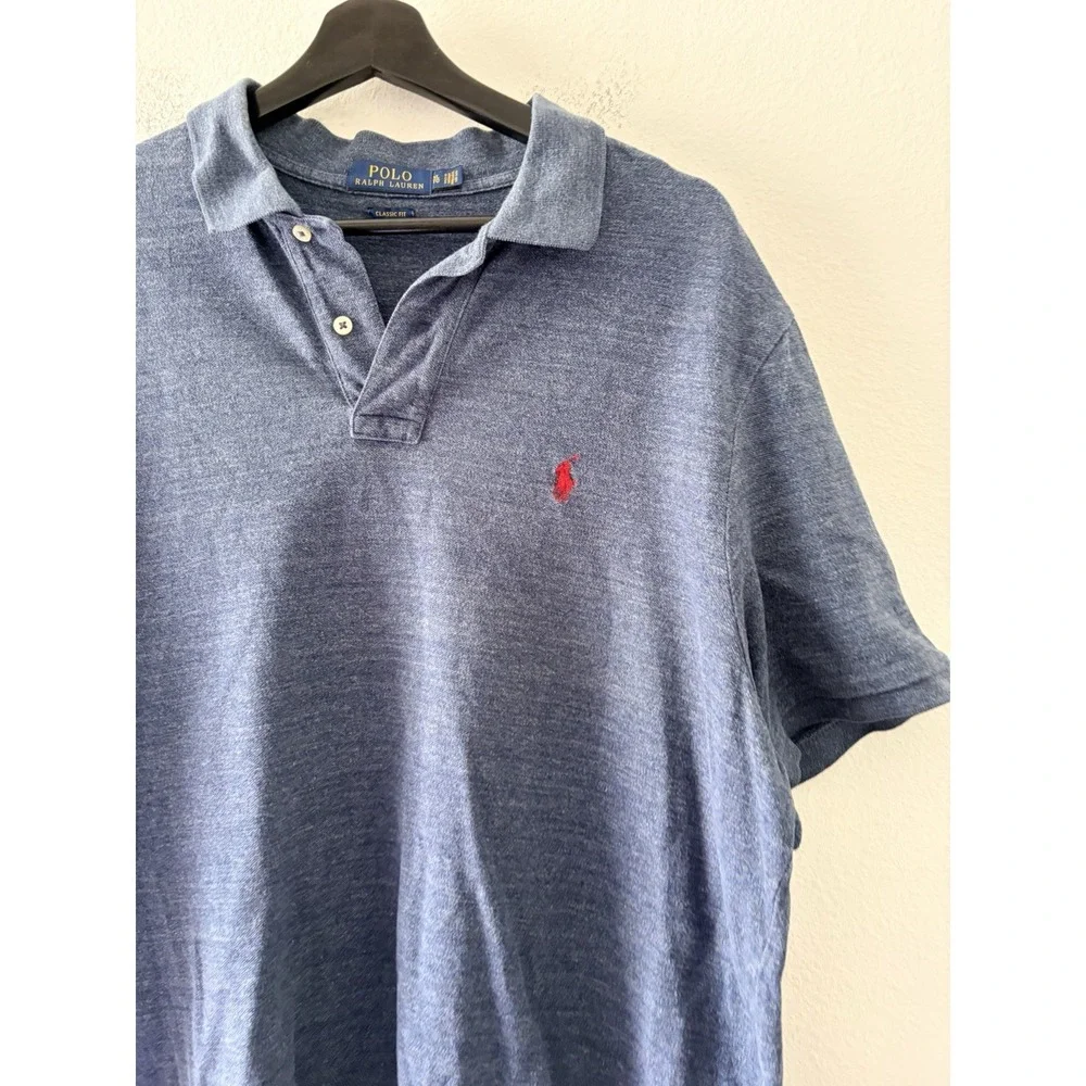 Polo Ralph Lauren Men's Classic Fit Polo Shirt Blue Short Sleeve Size XL
